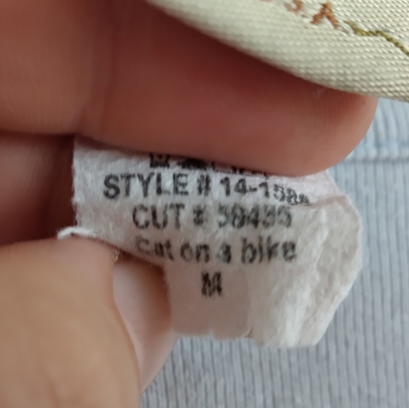 Jade & Jane Cat on Bike Top Whimsical Cottagecore Cat Lover Light Blue - Picture 5 of 8